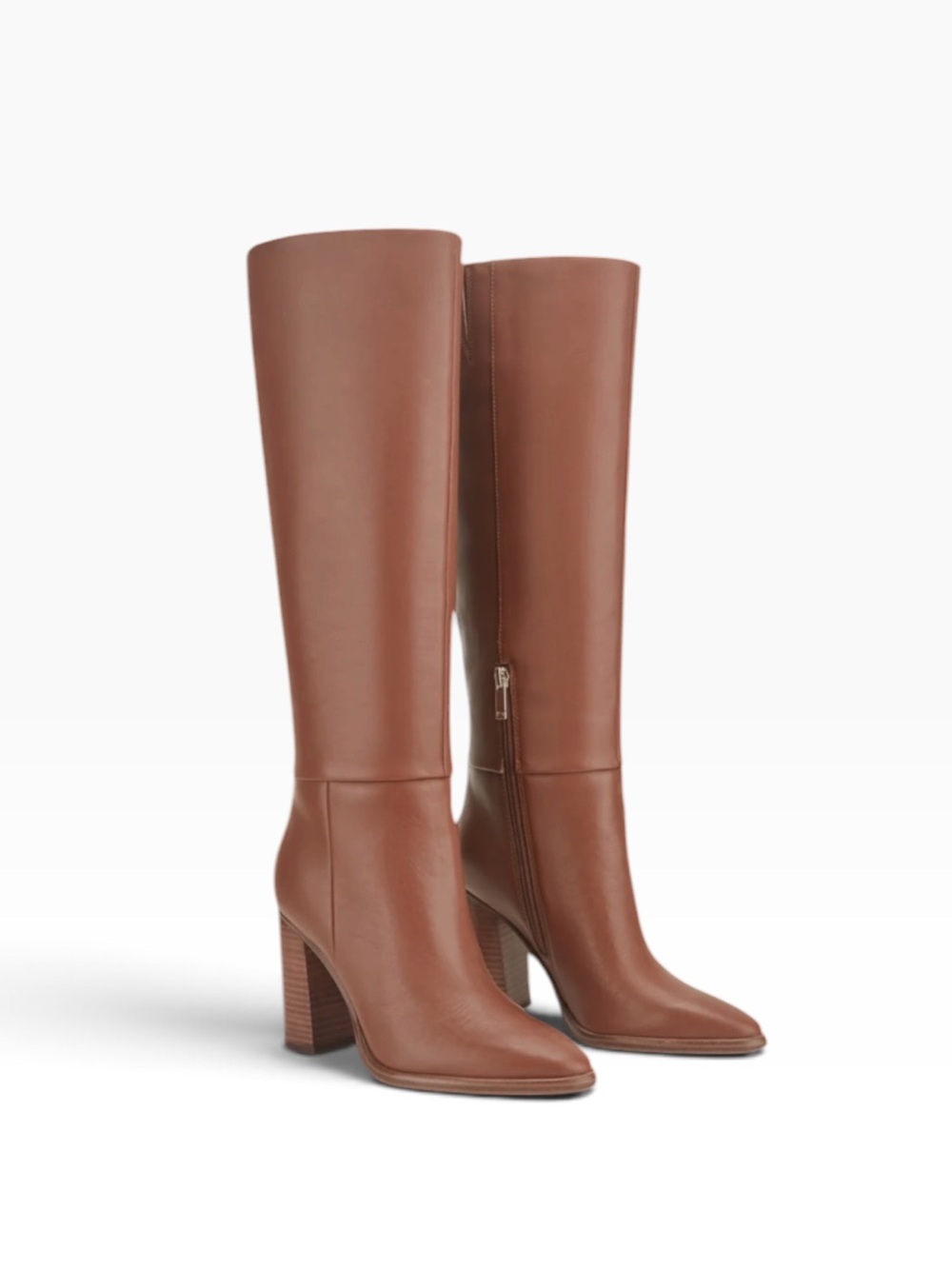Marc Fisher Lannie Brown Leather Wide Calf Boots – Sz 8M-WC